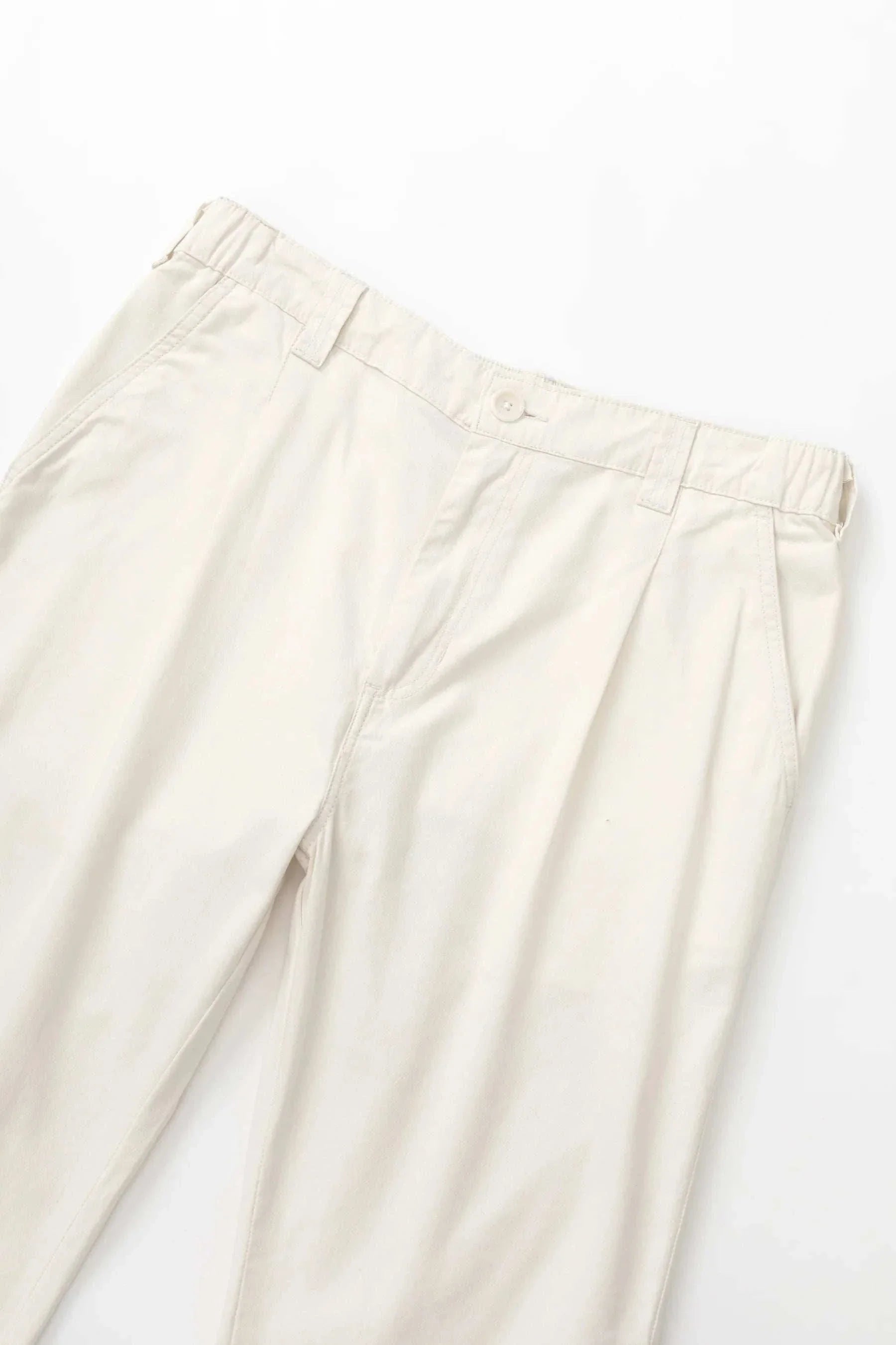 Off White Service Works Twill Waiter Pants with tapered ankle and half-elastic waistband