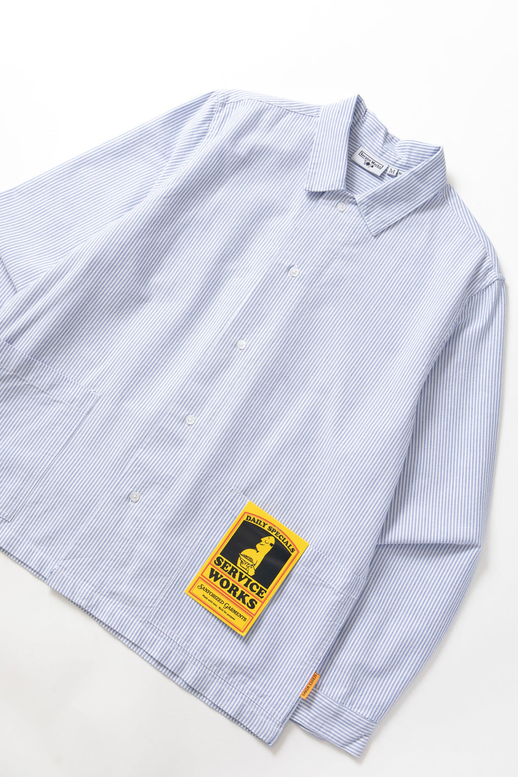 Service Works Waiter Shirt in Oxford Blue Stripe