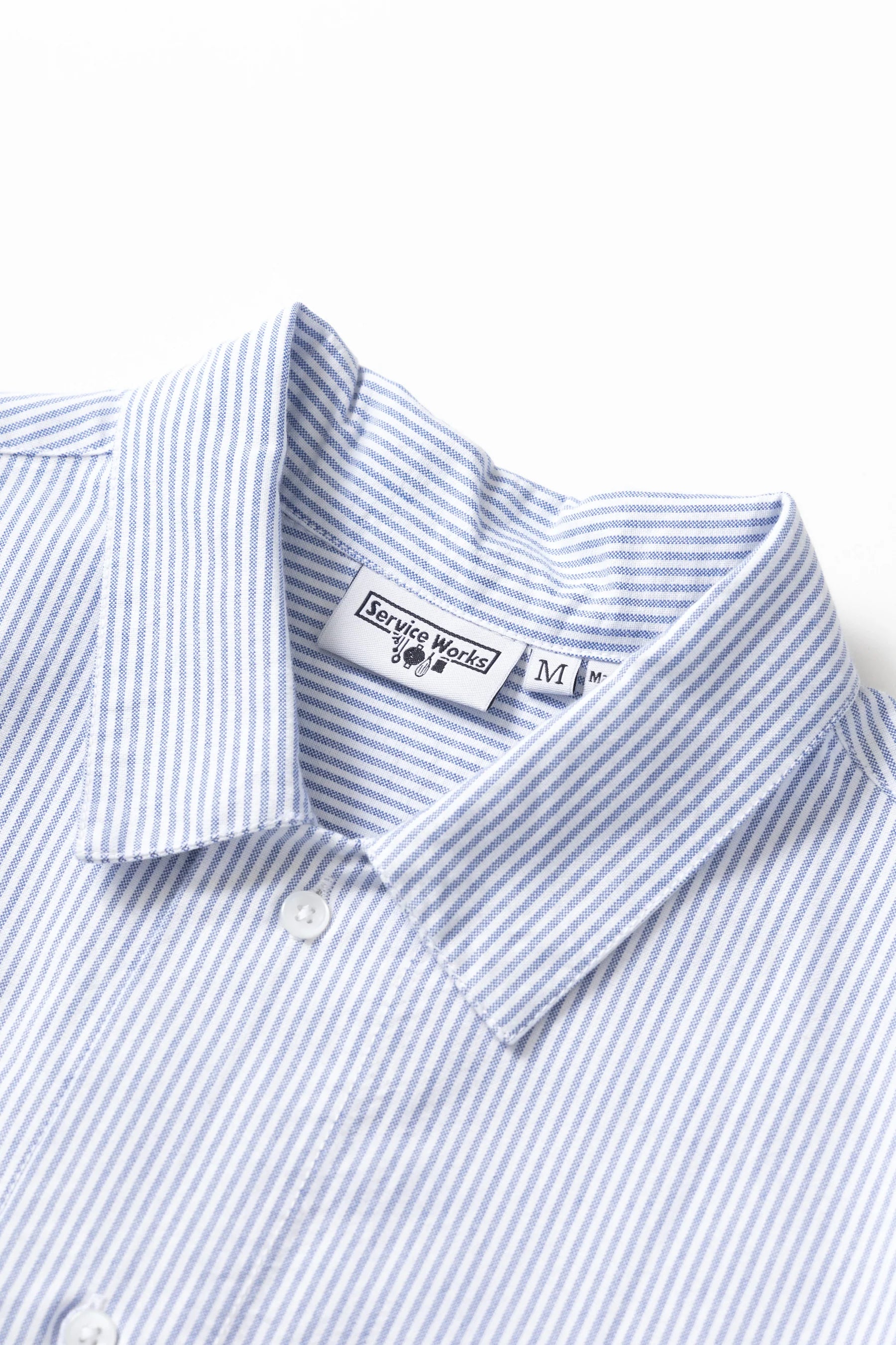 Service Works Waiter Shirt in Oxford Blue Stripe