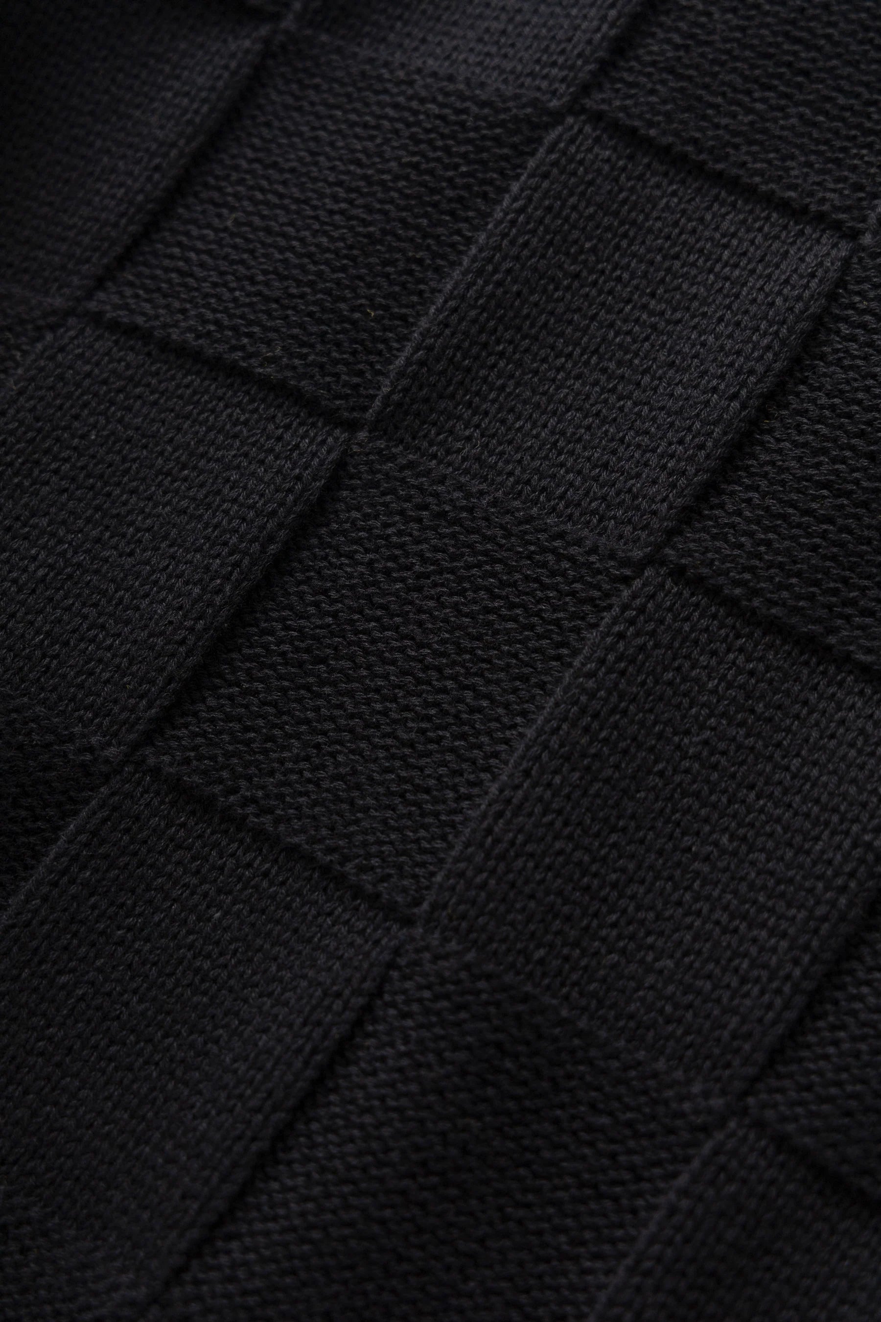 Service Works Check Knit Crewneck in Black