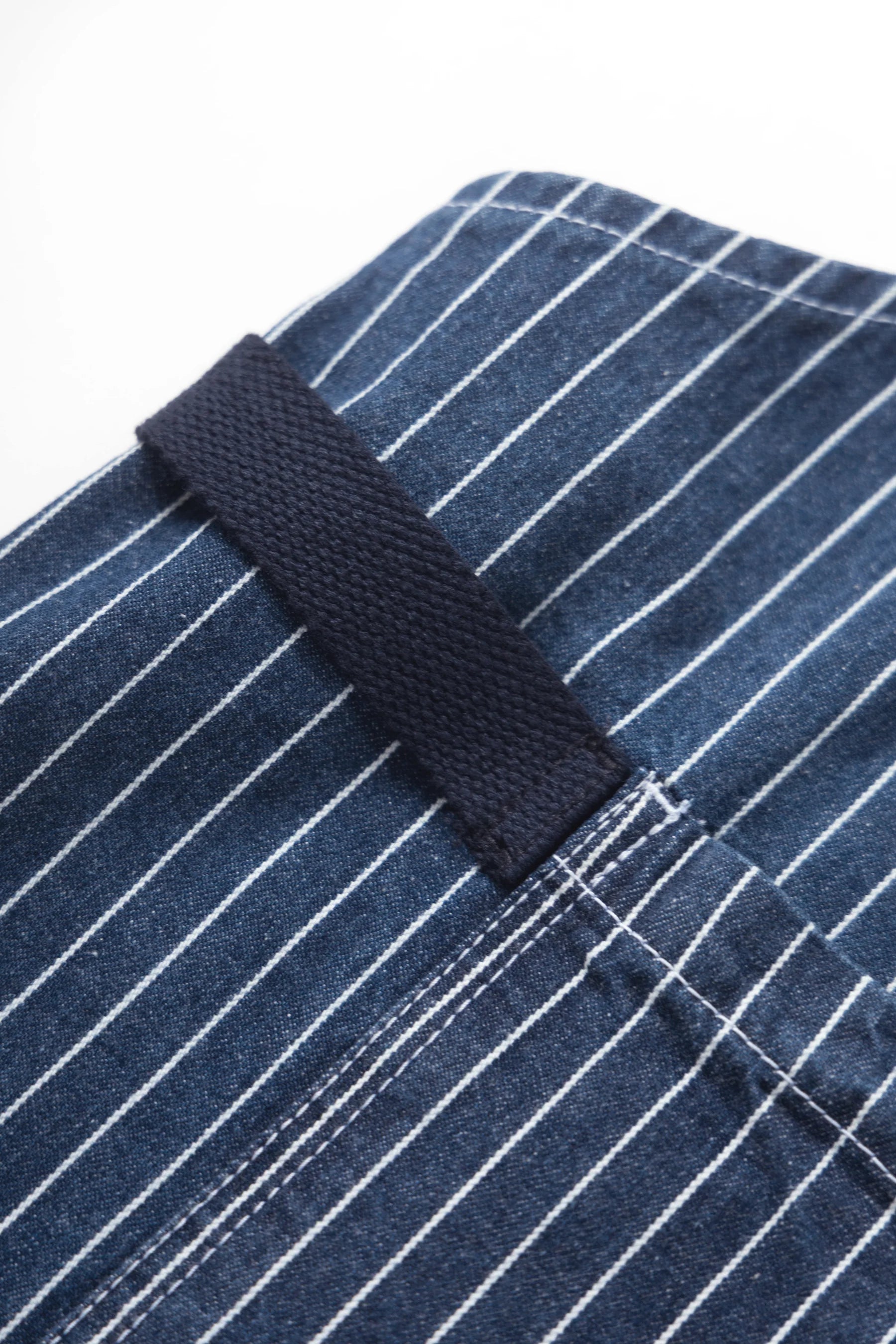Service Works Pinstripe Denim Apron in Indigo