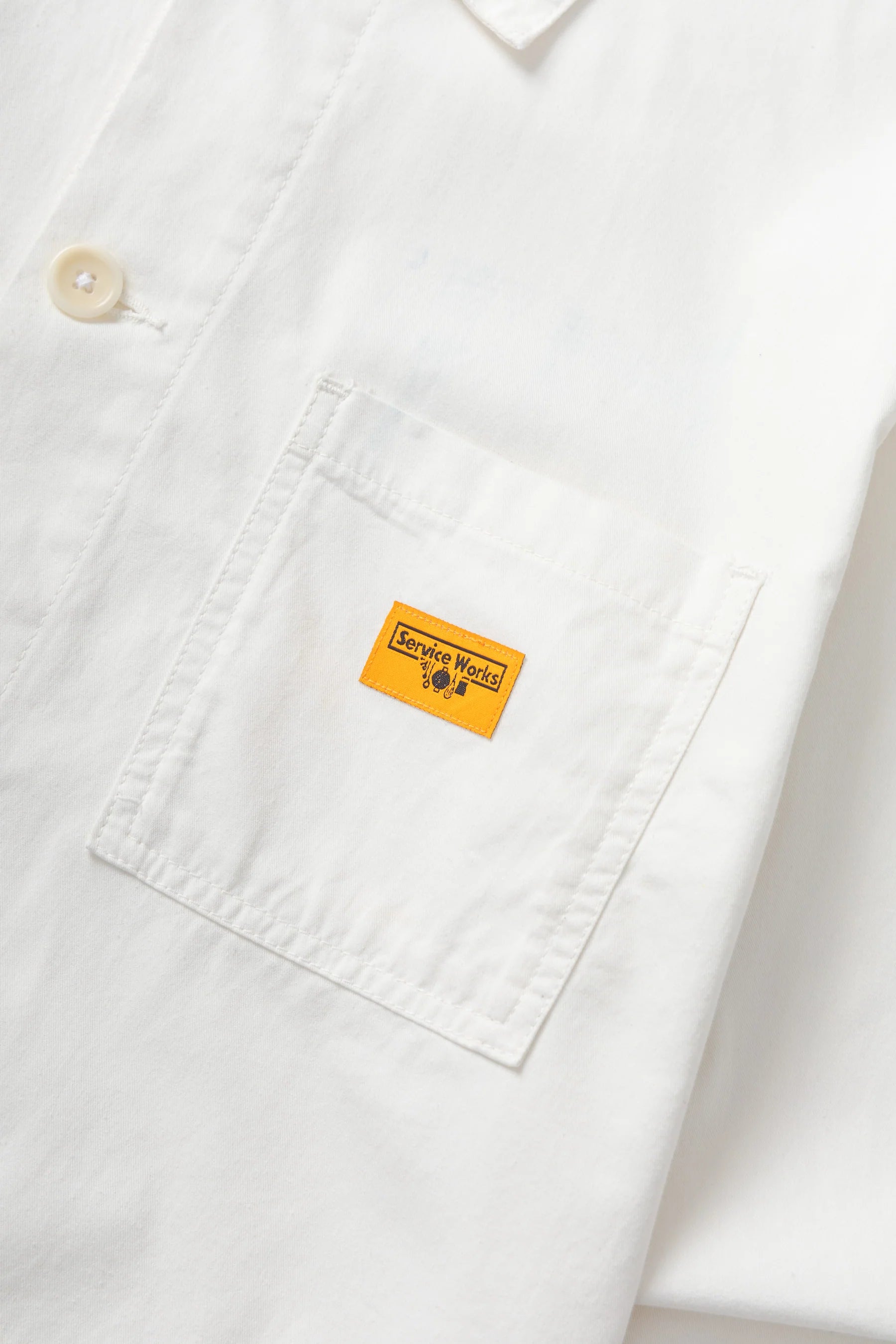 Service Works Twill Chore Shirt in Off White