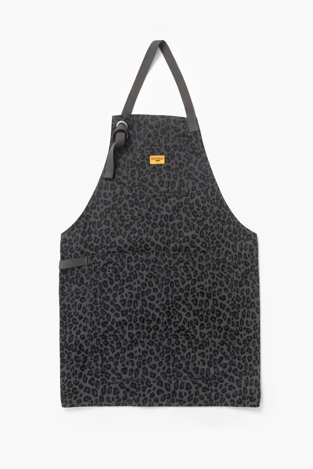 Service Works Patterned Apron in Black Leopard