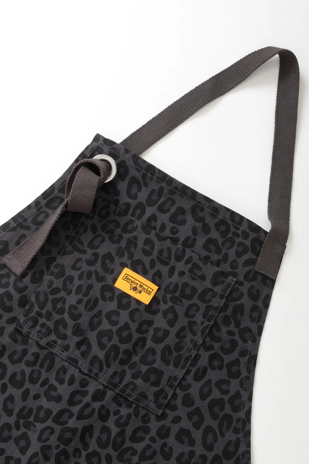Service Works Patterned Apron in Black Leopard