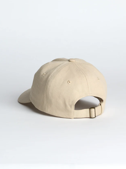 Merz b. Schwanen Swan Logo Cotton Twill Cap in Light Khaki