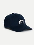 Merz b. Schwanen MbS Logo Cotton Twill Cap in Night Blue