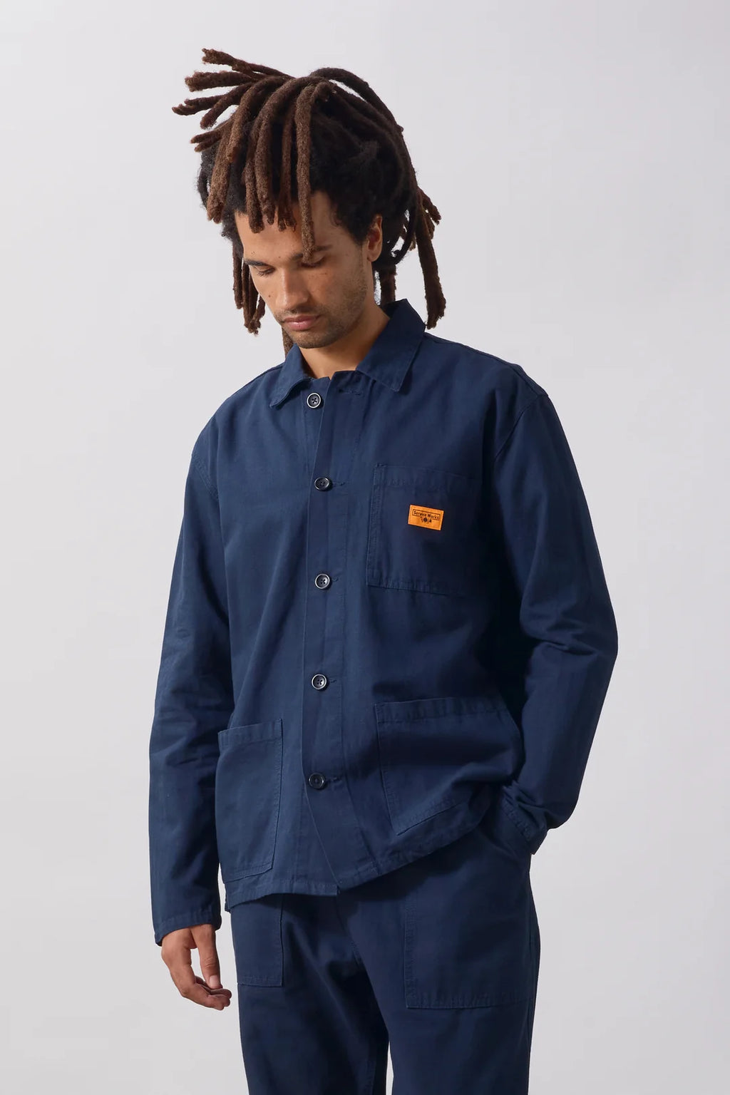 Service Works Canvas Chore Shirt in Dark Navy