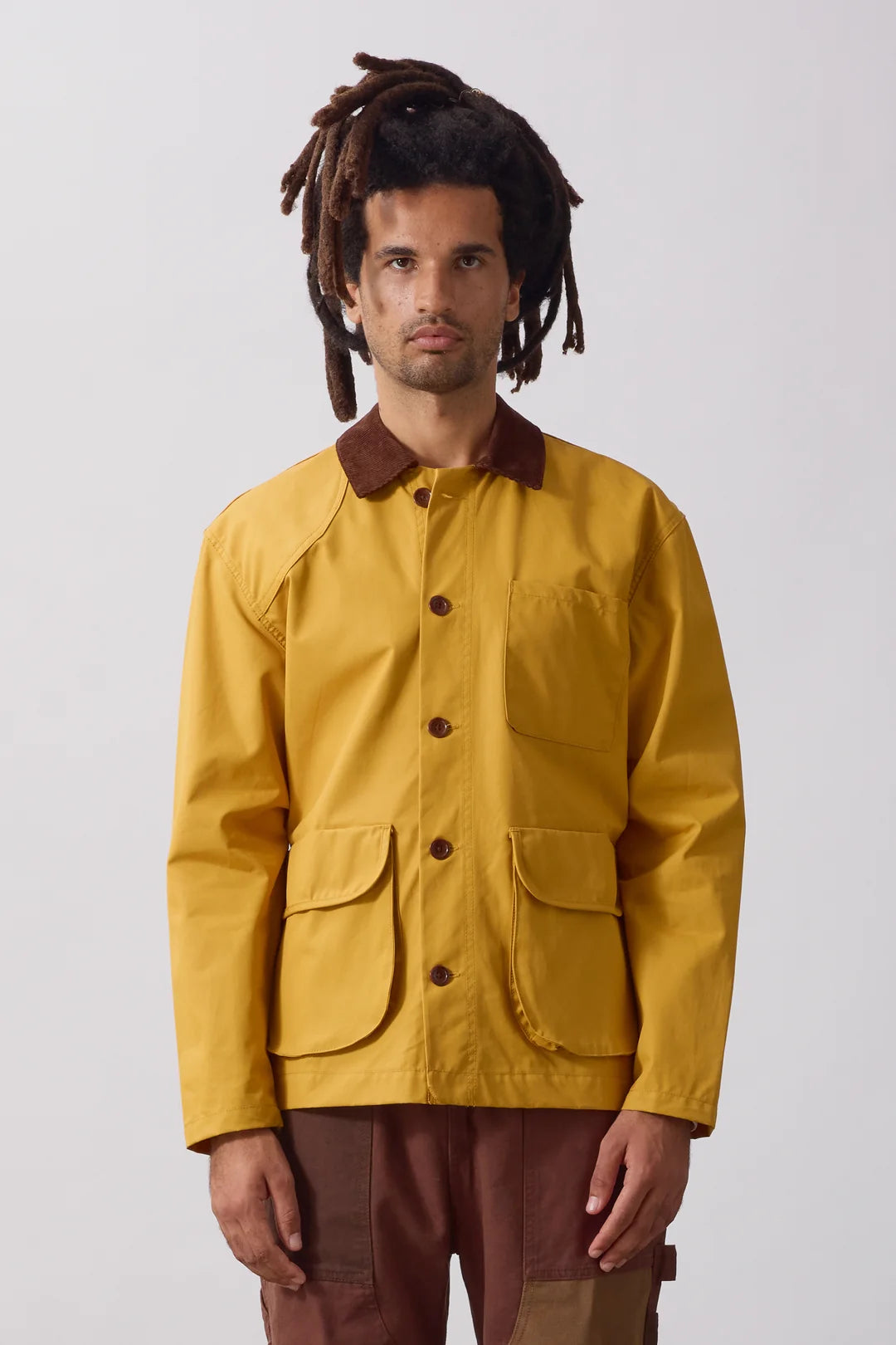 Service Works Waxed Barn Coat in Ochre