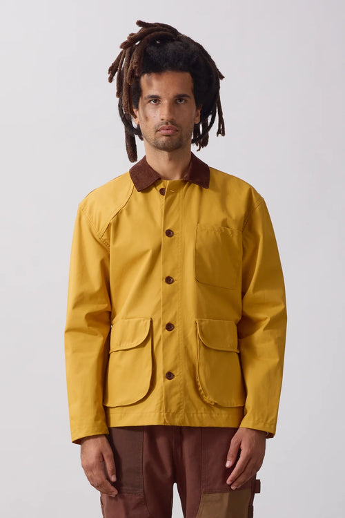 Service Works Waxed Barn Coat in Ochre