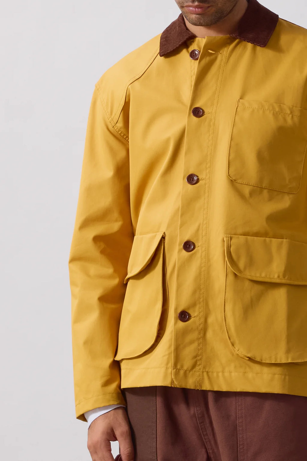 Service Works Waxed Barn Coat in Ochre