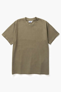Power Goods Super Weight Tee olive organic cotton heavy-duty neckline