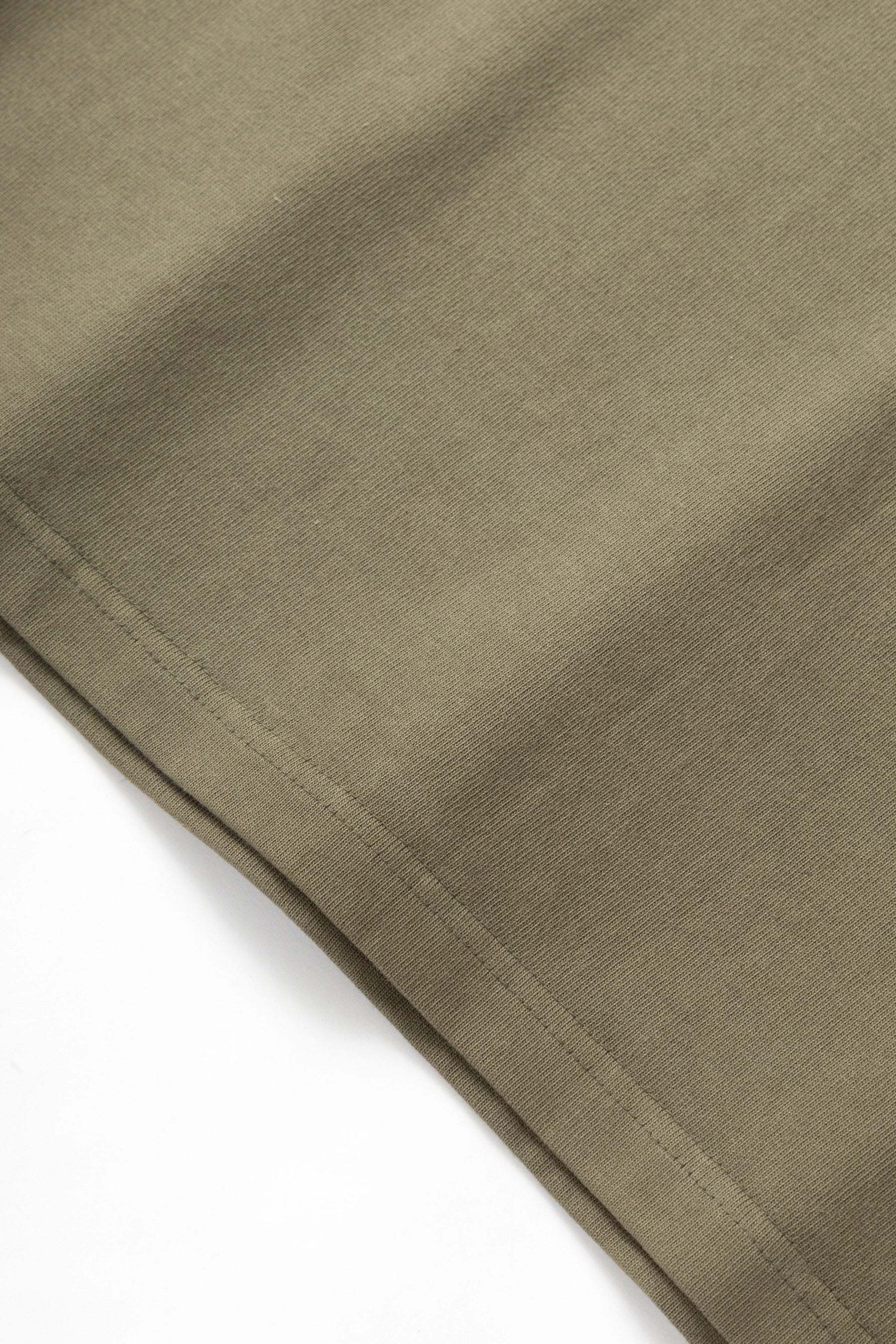 Power Goods Super Weight Tee olive organic cotton heavy-duty neckline