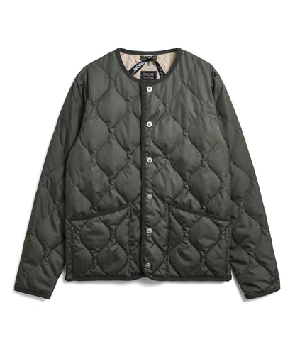 TAION Military Crew Neck Down Jacket in Olive