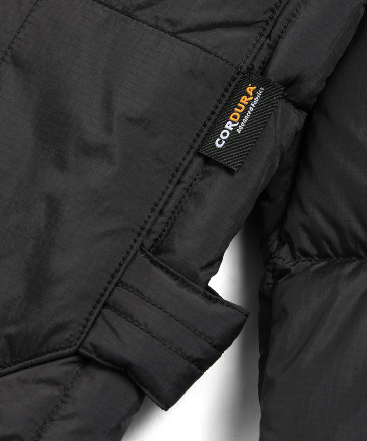 TAION Work W-Zip Rib Down Jacket in Black