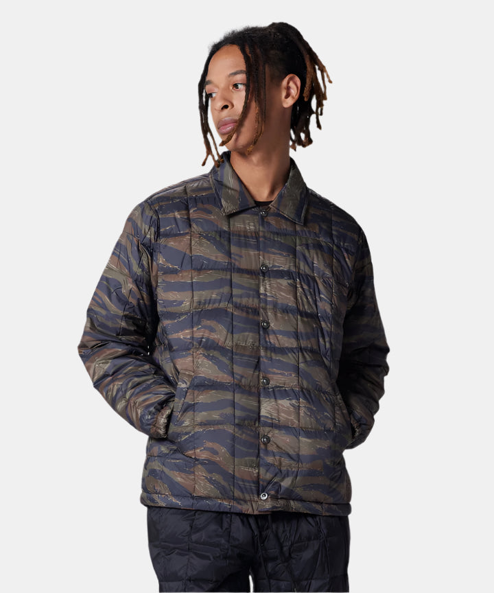 TAION Unisex Down Coach Jacket In Tiger Stripe