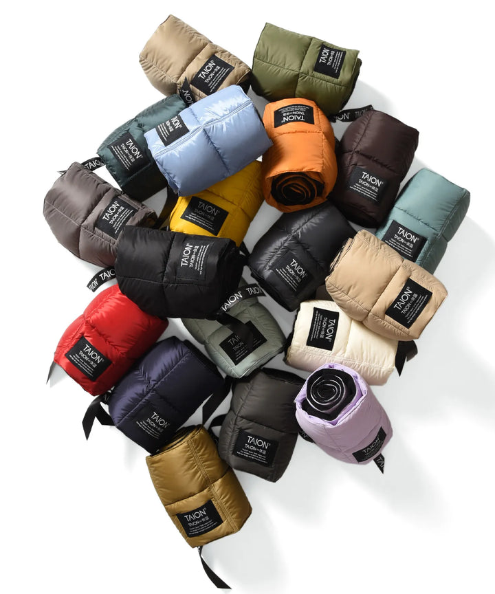 Taion Basic Down Scarf in Charcoal