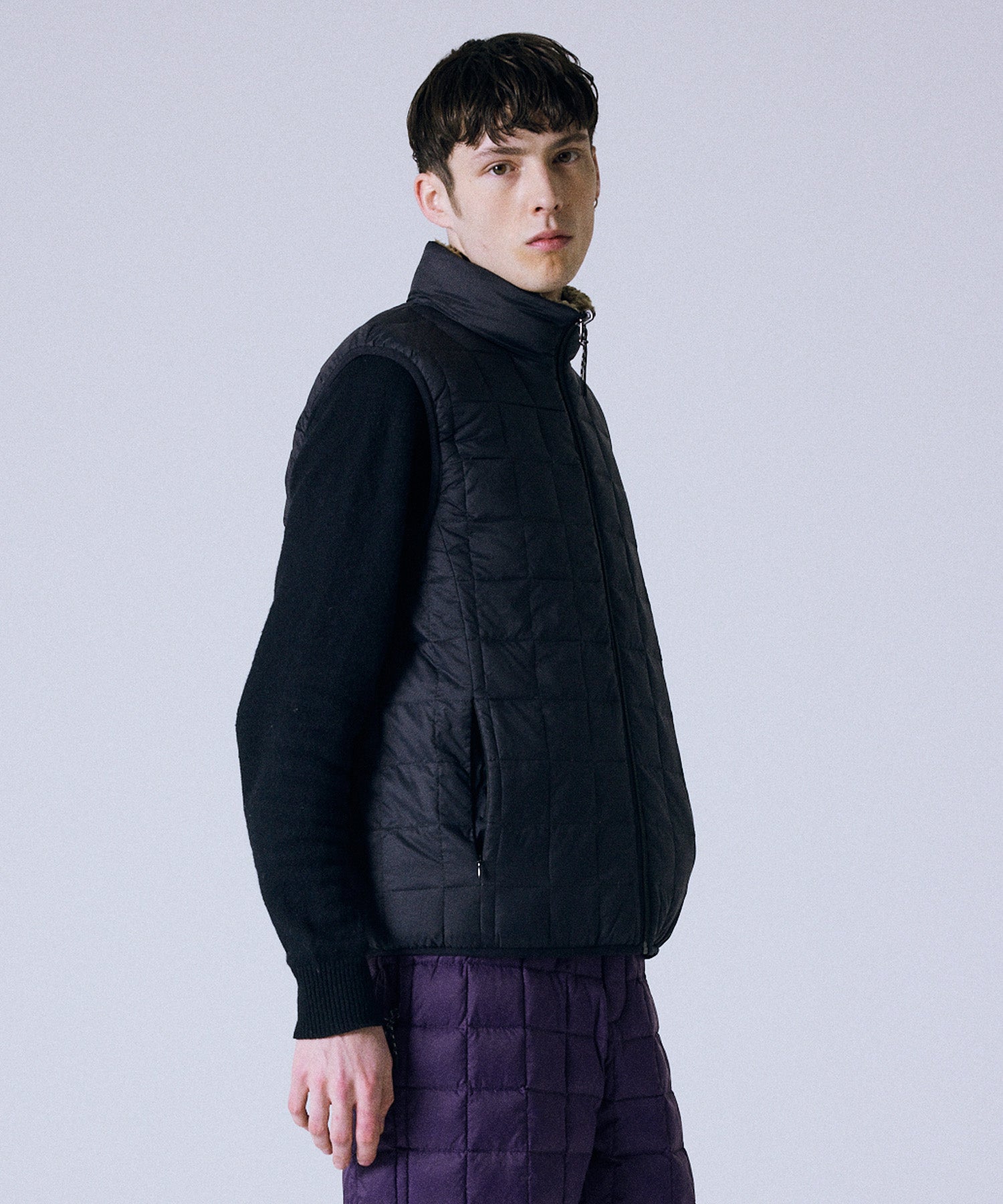 TAION Unisex Down x BOA Reversible Jacket in Black & Beige
