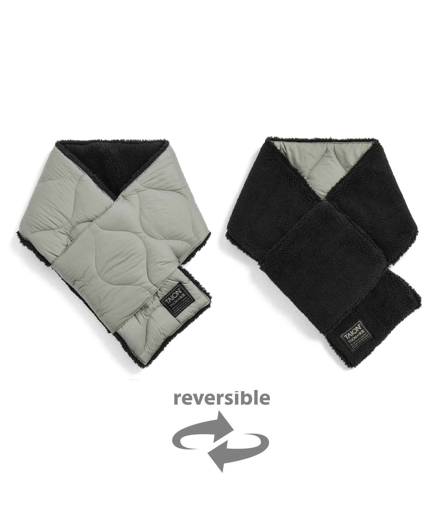 Taion Basic Down Scarf in Dark Sage Green