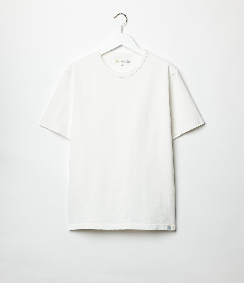 Merz b. Schwanen Classic Cotton Jersey T-Shirt TEE02 in White