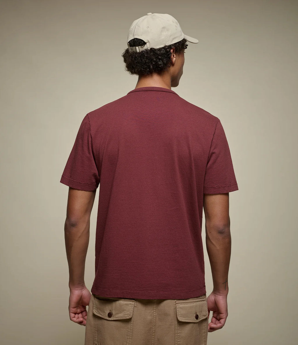 Merz b. Schwanen Classic Cotton Jersey T-Shirt TEE02 in Maroon
