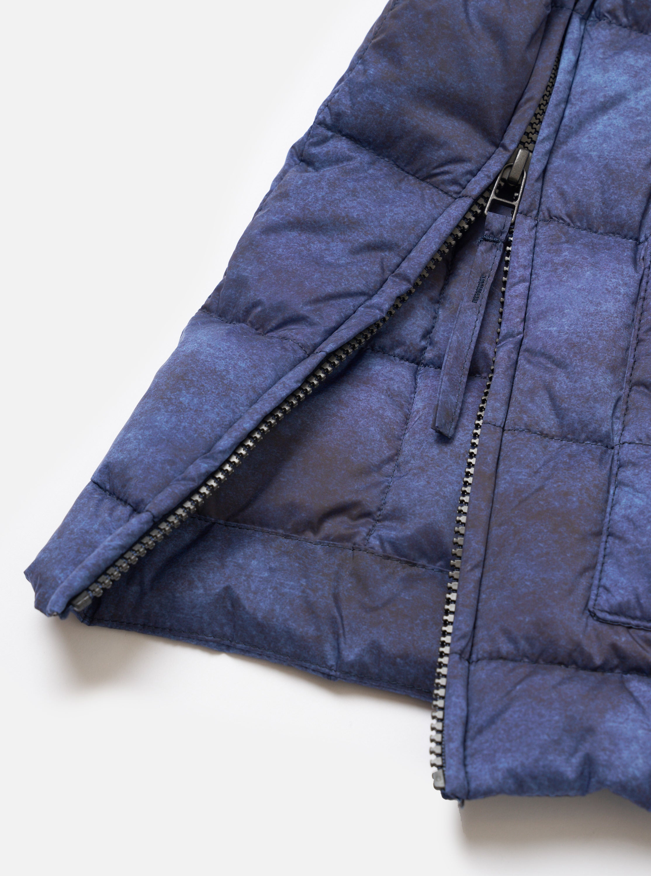 Universal Works Down Rams Jacket in Cloud Camo Nylon Soft Shell