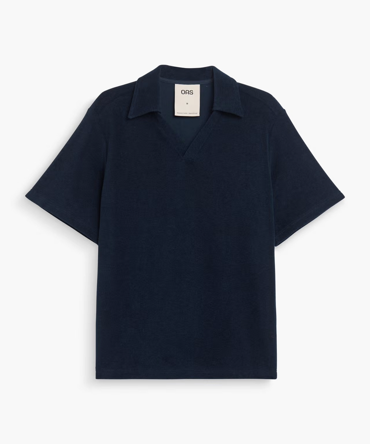 OAS Serif Terry Polo Shirt in Navy