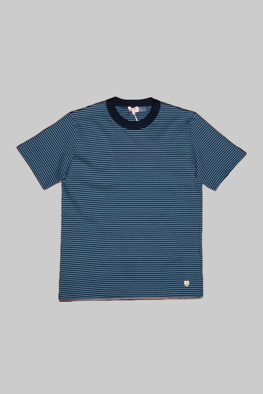 Armor Lux Heritage Striped T-Shirt in Navy & Winterblue