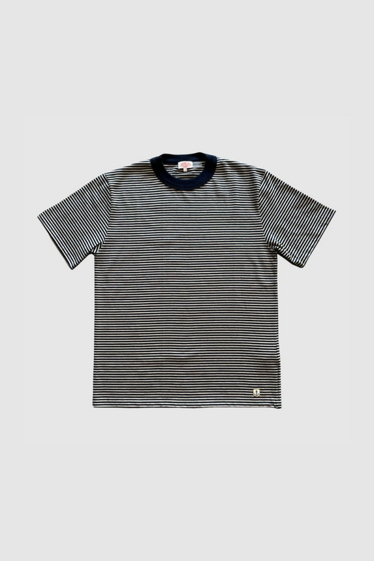 Armor Lux Heritage Striped T-Shirt in Navy & Sandstone