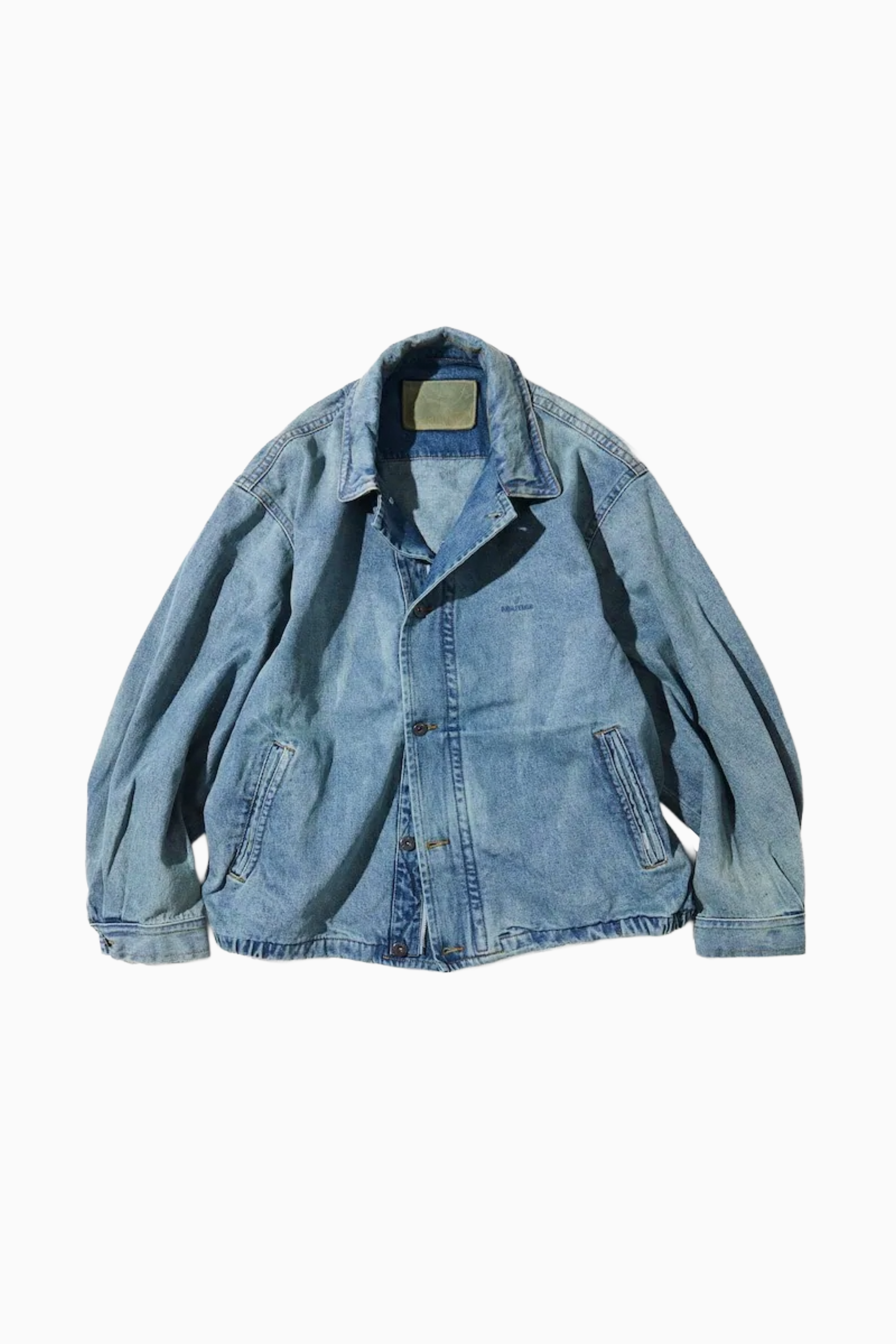 Nautica Japan Crushed Denim Blouson in Washed Navy