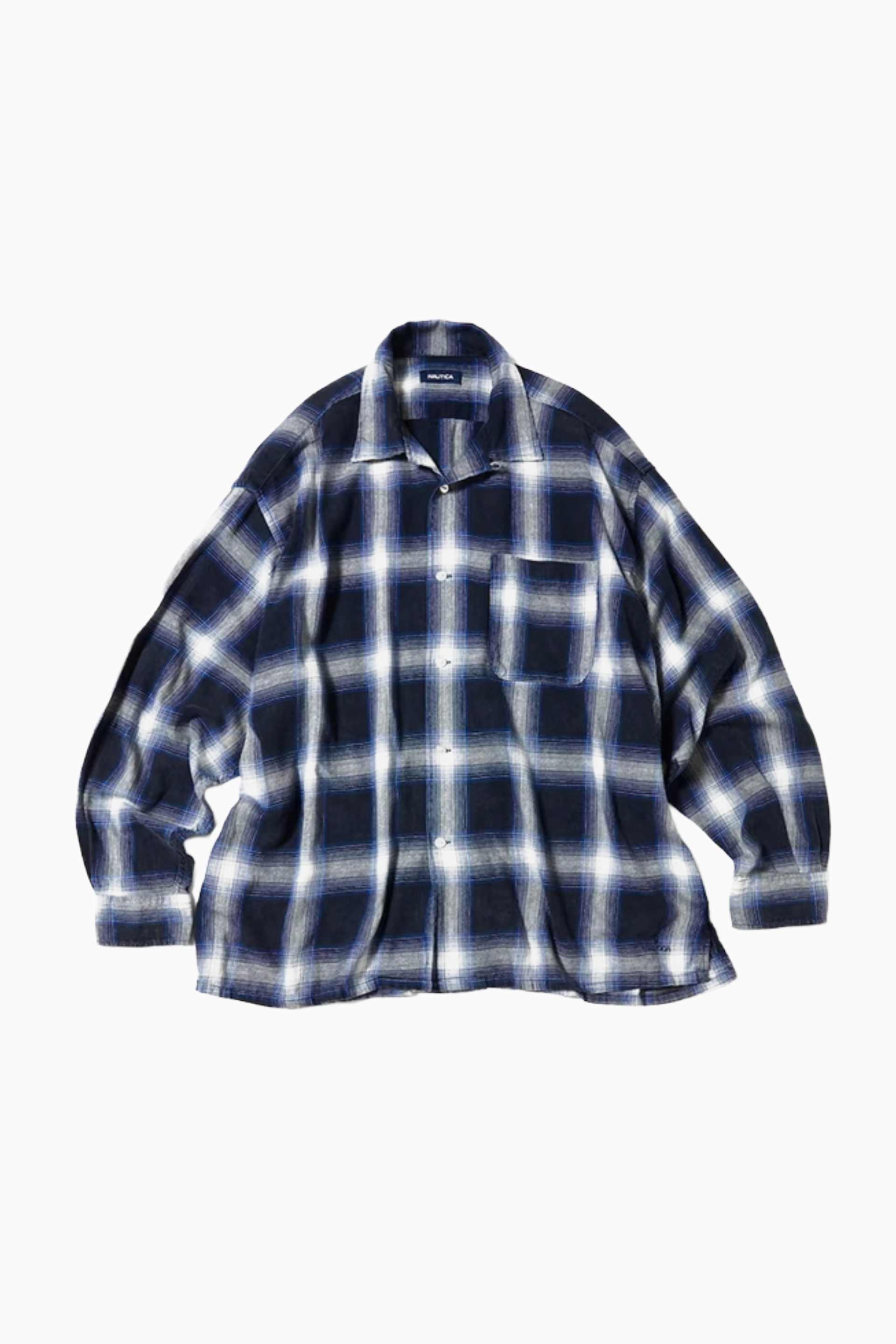 Nautica Japan Ombre Check Shirt L/S Navy
