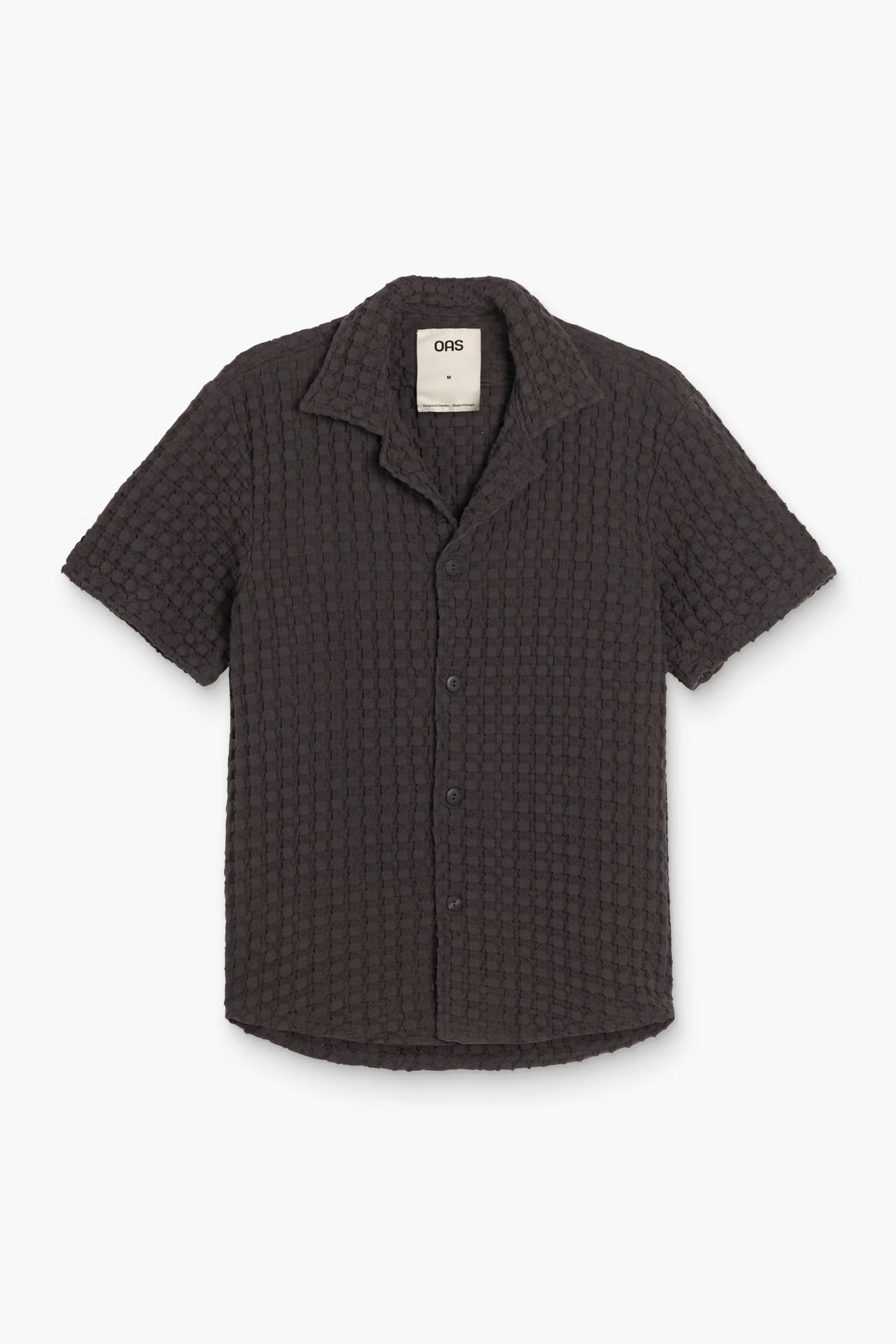 OAS Nearly Black Cuba Waffle Shirt
