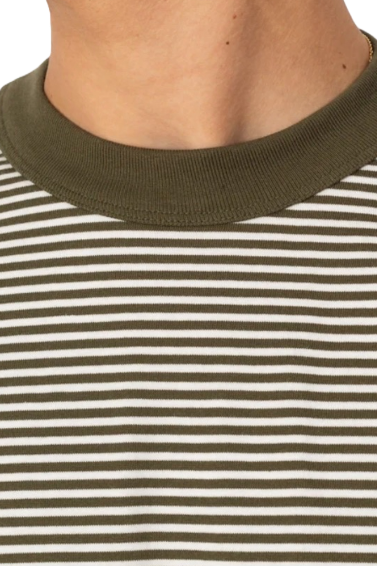 Armor Lux Heritage Striped T-Shirt Army & Milk