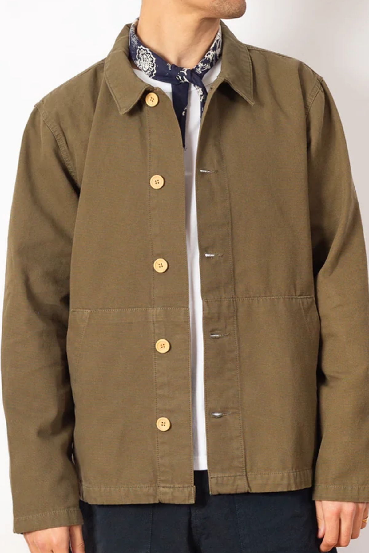 Armor Lux Cotton Fisherman Jacket in Army