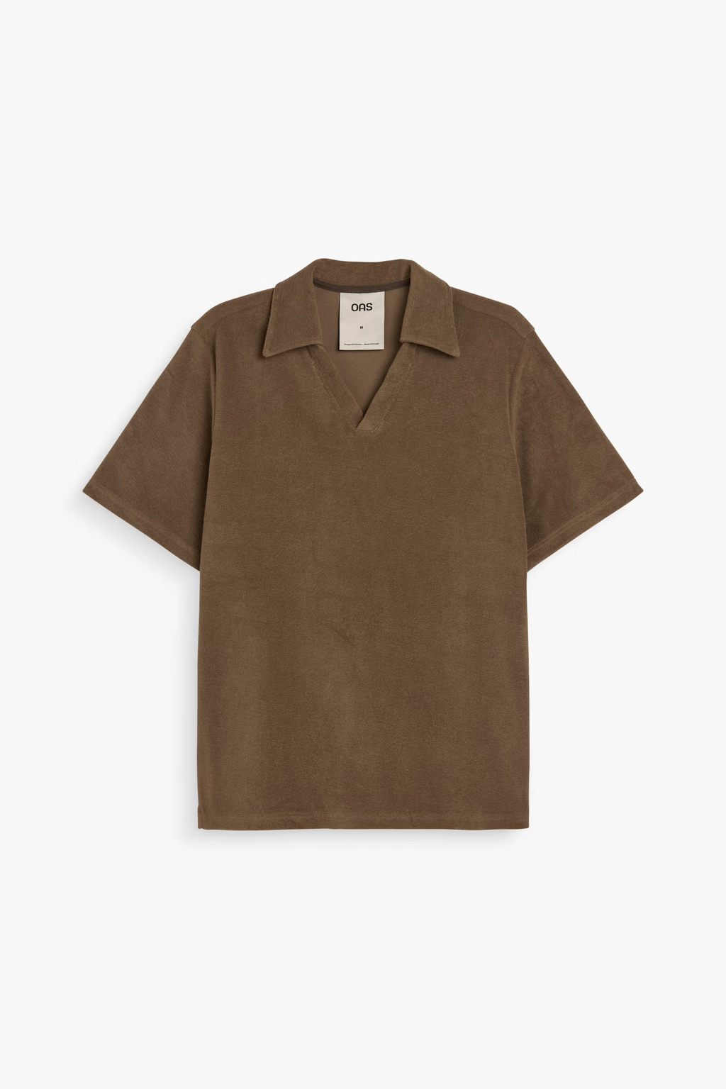 OAS Serif Terry Polo Shirt in Brown