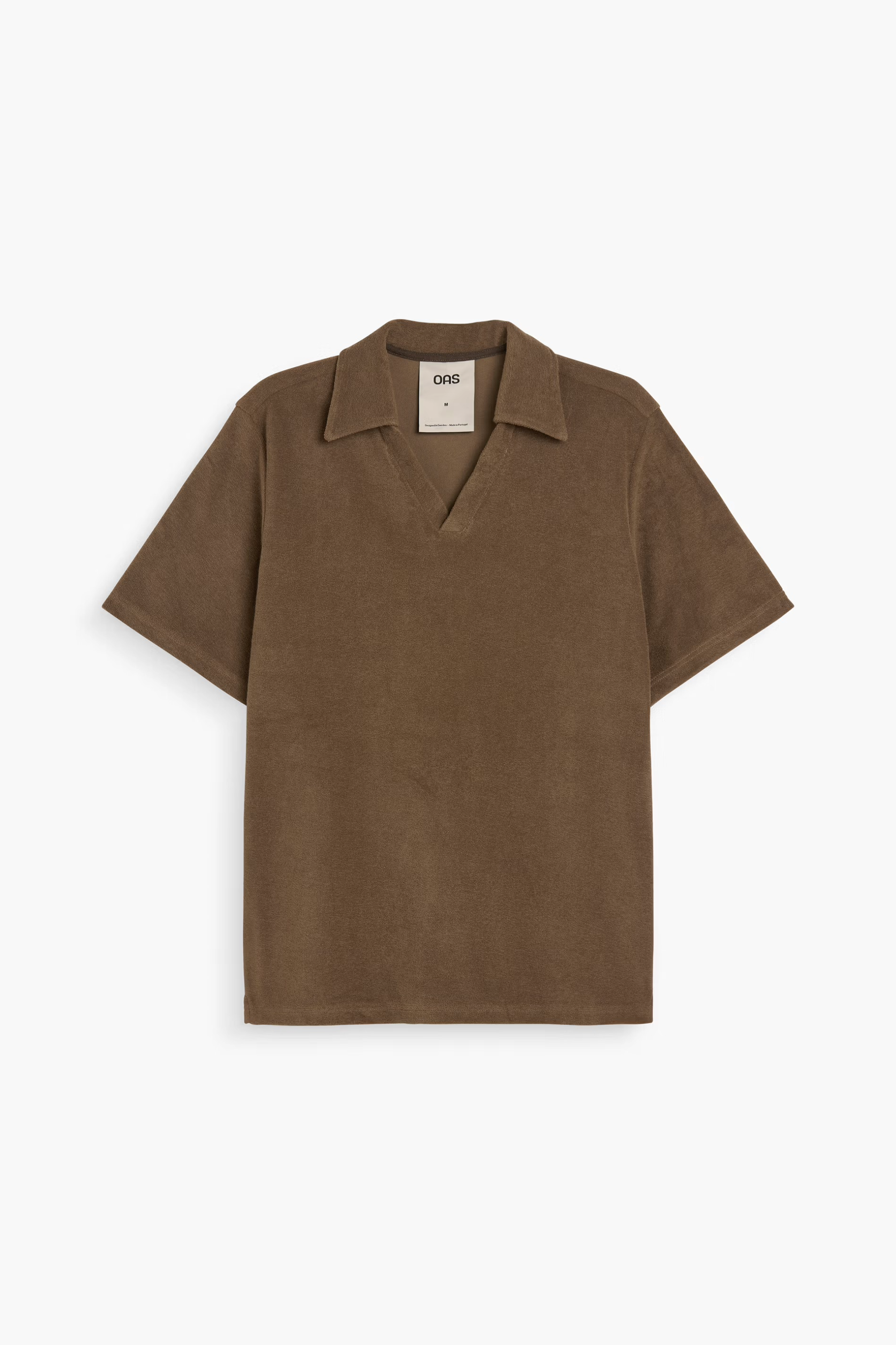 OAS Serif Terry Polo Shirt in Brown