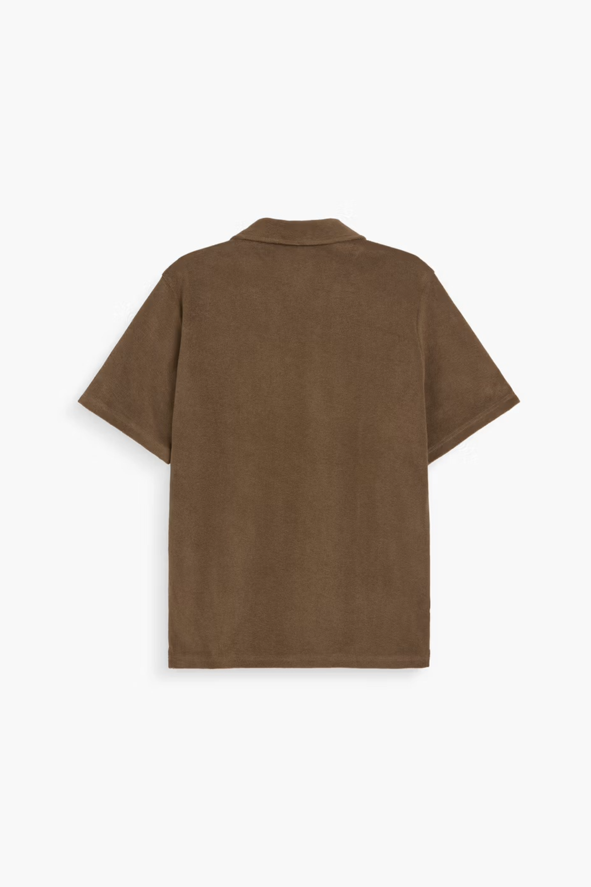 OAS Serif Terry Polo Shirt in Brown