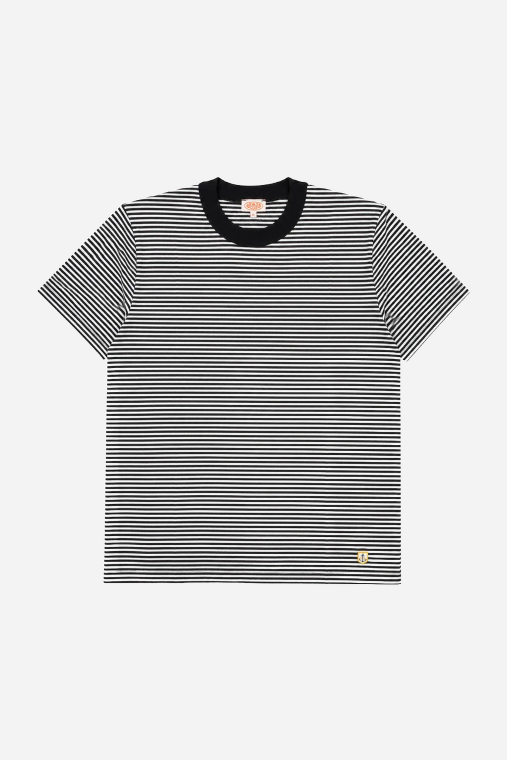 Armor Lux Striped Sailmaker T-Shirt in Black & Milk