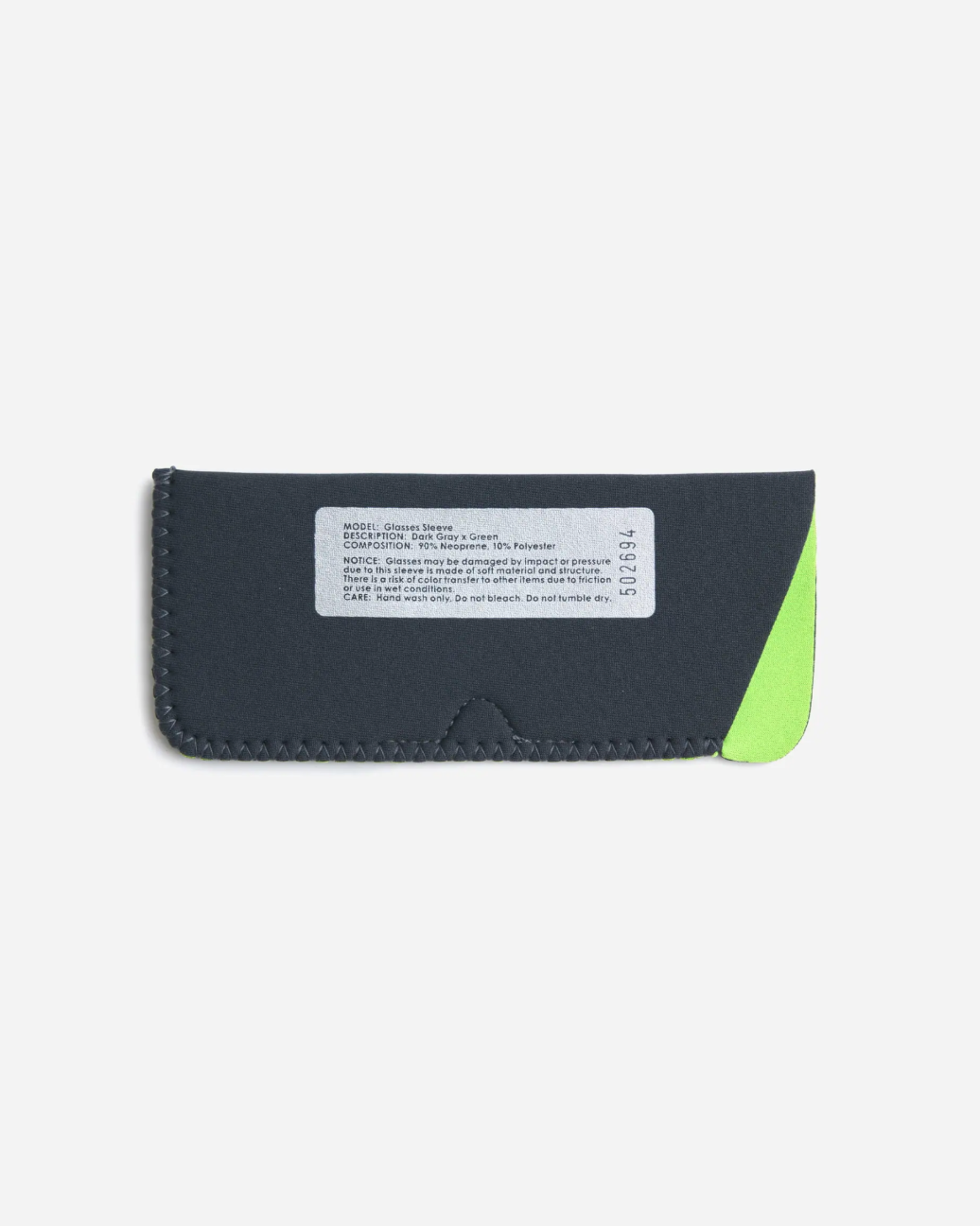 Puebco Glasses Sleeve - Dark Gray x Green