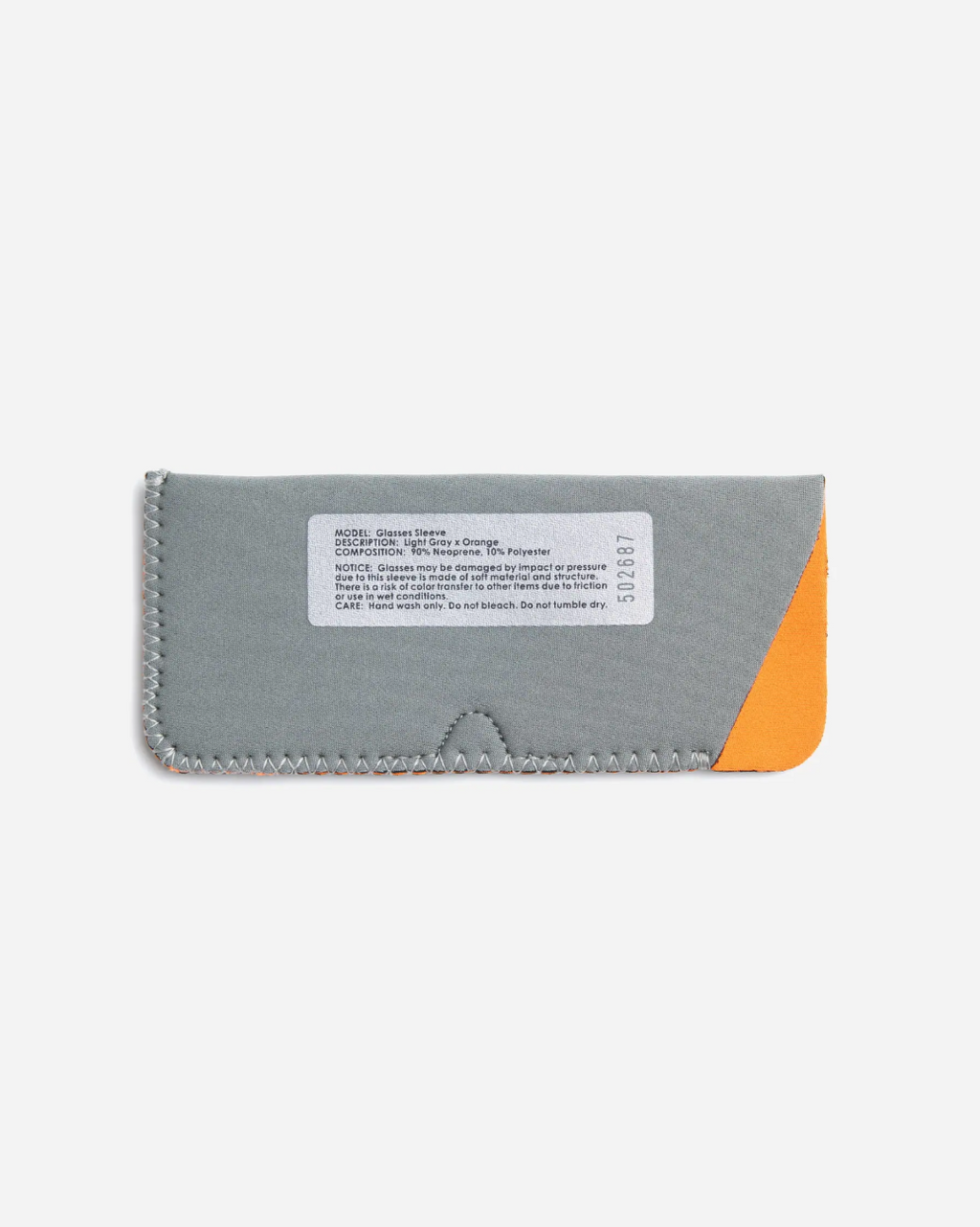 Puebco Glasses Sleeve - Light Gray x Orange