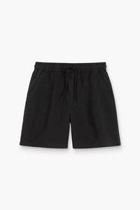 OAS Porto Linen Short in Black