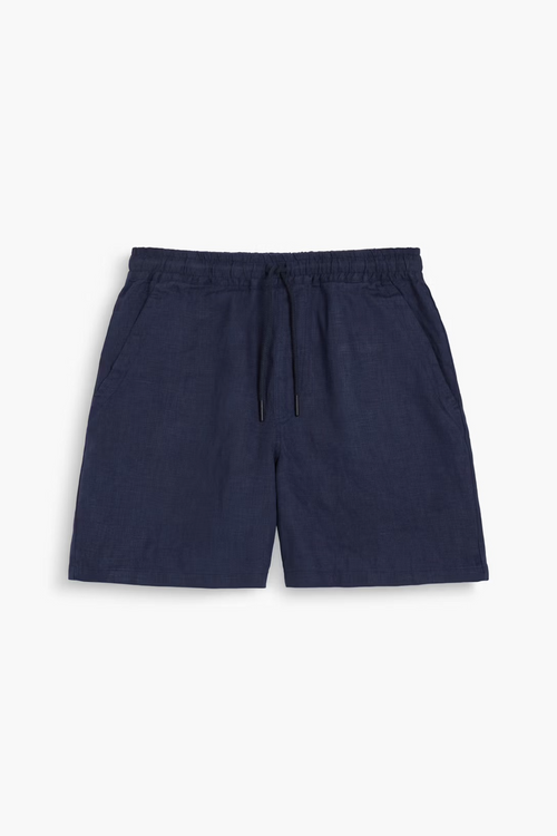 OAS Porto Linen Short in Navy