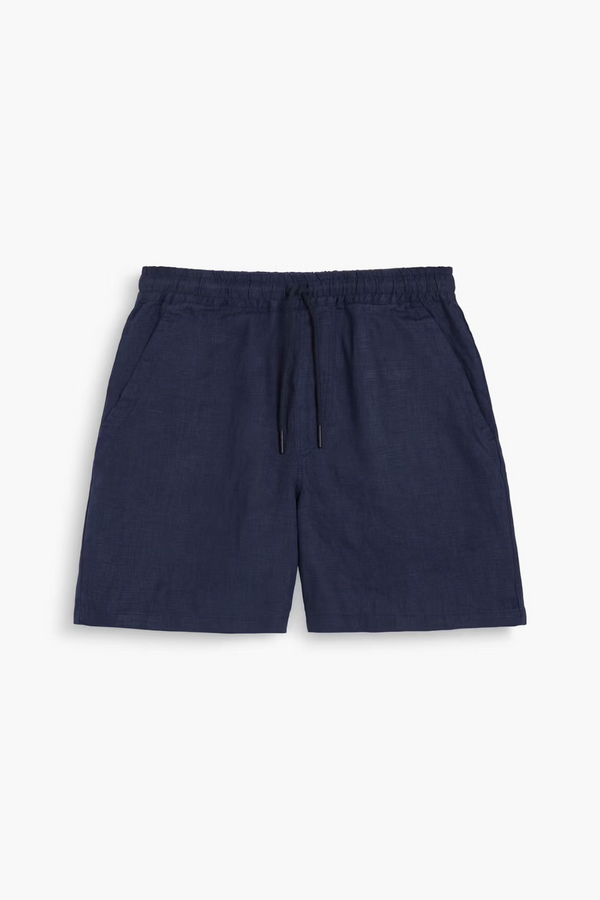 OAS Porto Linen Short in Navy