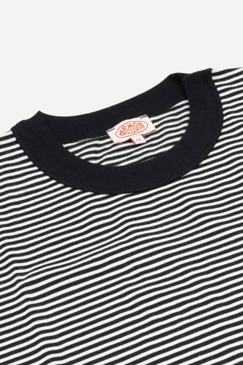 Armor Lux Striped Sailmaker T-Shirt in Black & Milk