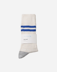 Merz B. Schwanen GS05 Recycled Cotton Socks in Nature/Swan Blue