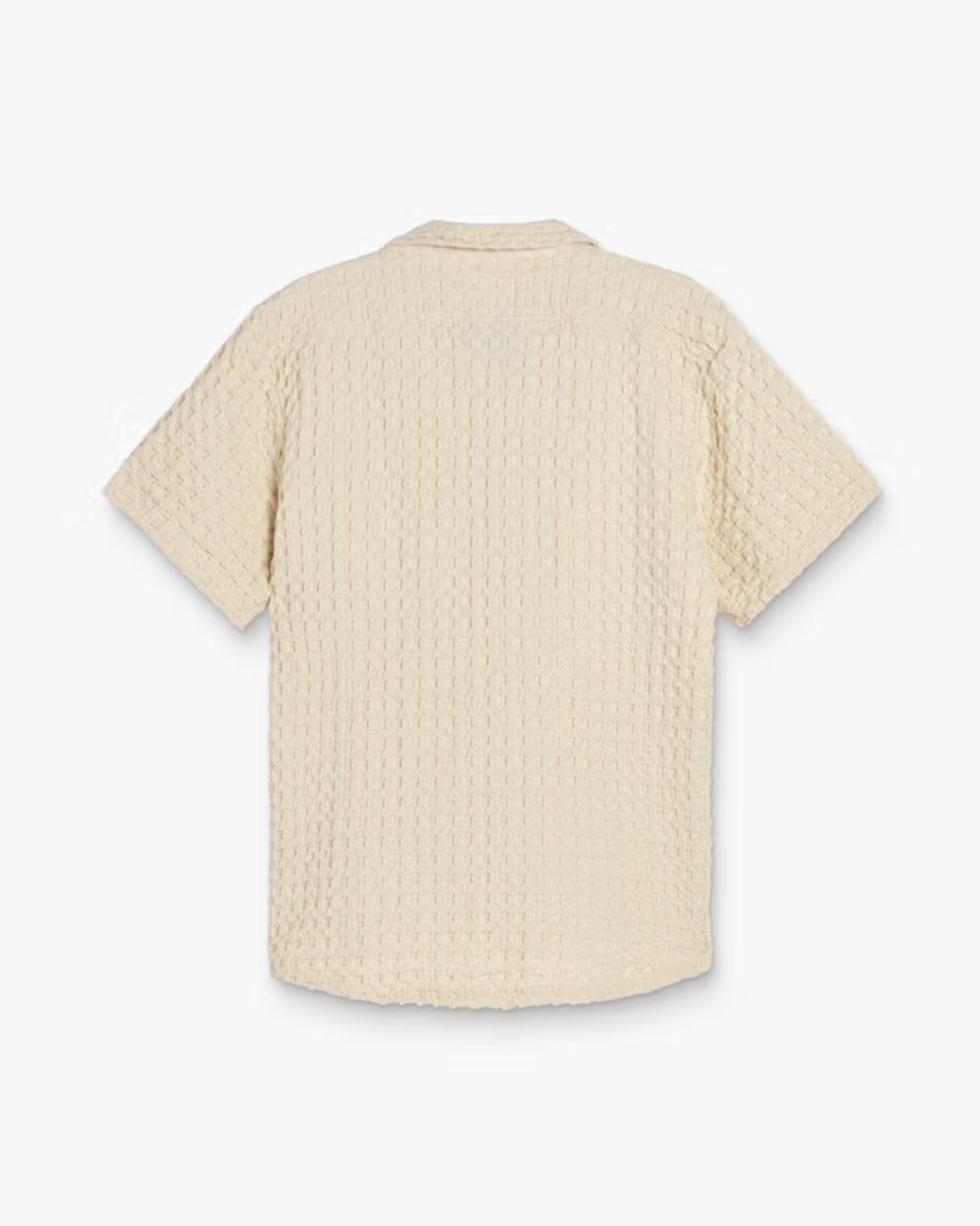 OAS Ecru Cuba Waffle Shirt