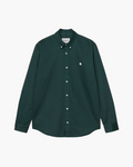 Carhartt WIP Long Sleeve Madison Shirt in Dark Fir / Wax