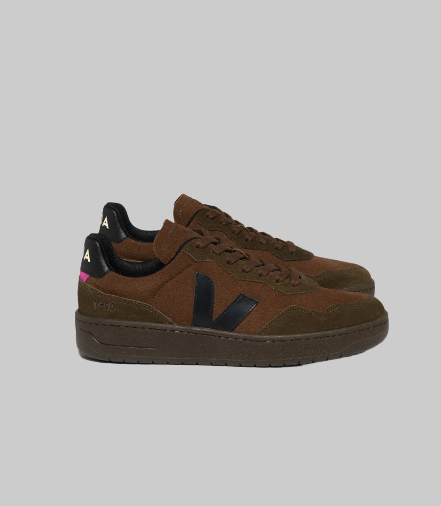 VEJA V-90 Suede Walnut Black