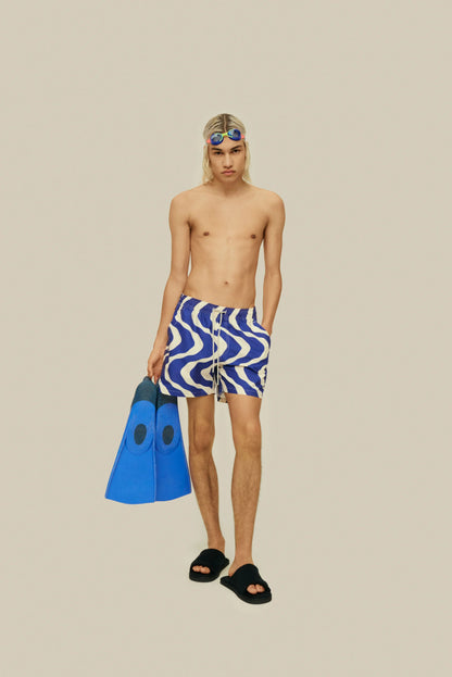 OAS Blue Rippling Swim Shorts