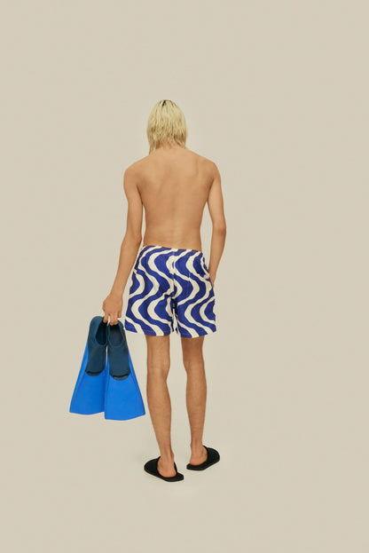 OAS Blue Rippling Swim Shorts