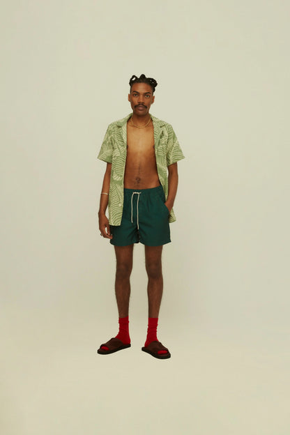 OAS Dark Green Swim Shorts